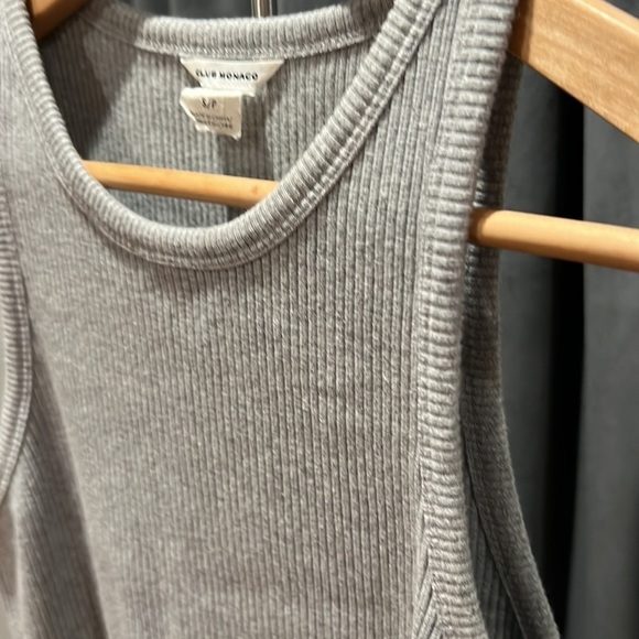 Club Monaco gray ribbed racerback tank dress - Picture 3 of 4